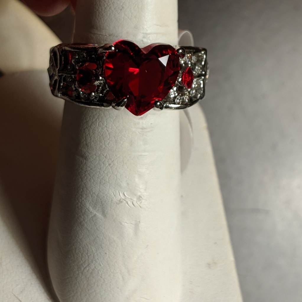 Ruby Heart Promise Ring